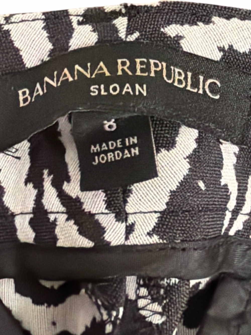 Banana Republic Modern Sloan Ankle Pants Zebra Print Mid-Rise – Size 8 - Picture 4 of 6
